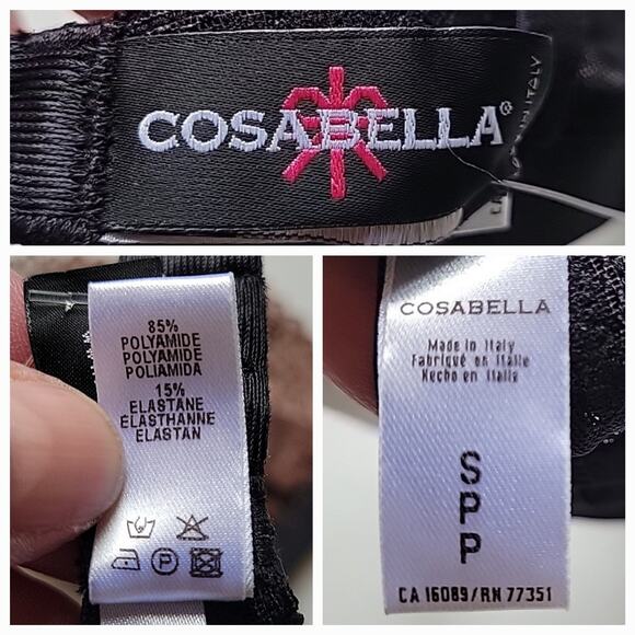 Cosabella Cleope Soft Mesh Bralette Small Petite NEW Bronze Black Designer - Picture 7 of 9